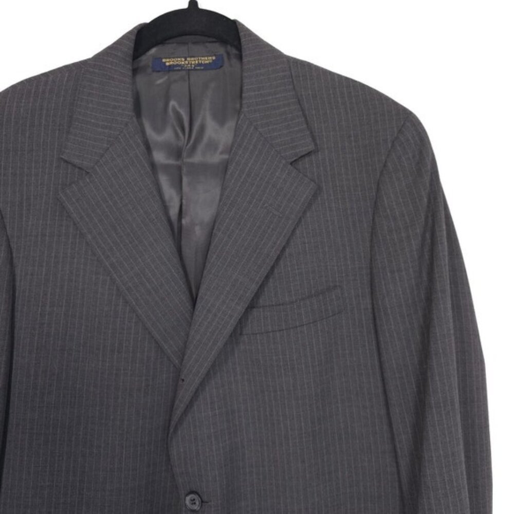 Brooks Brothers 346 Men's 42R VINTAGE Blazer Gray Striped Sport Coat ACTWU